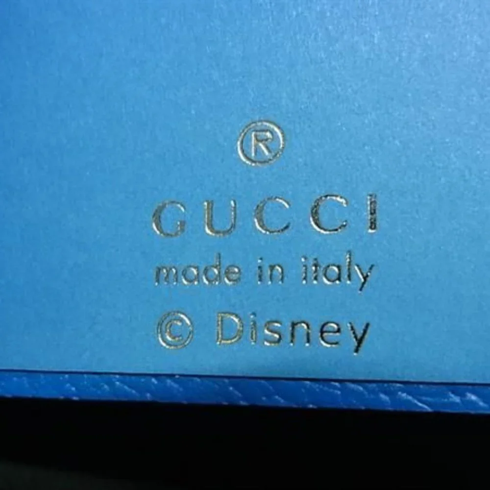 Gucci Disney Collaboration Donald Duck GG Pattern Leather Notebook